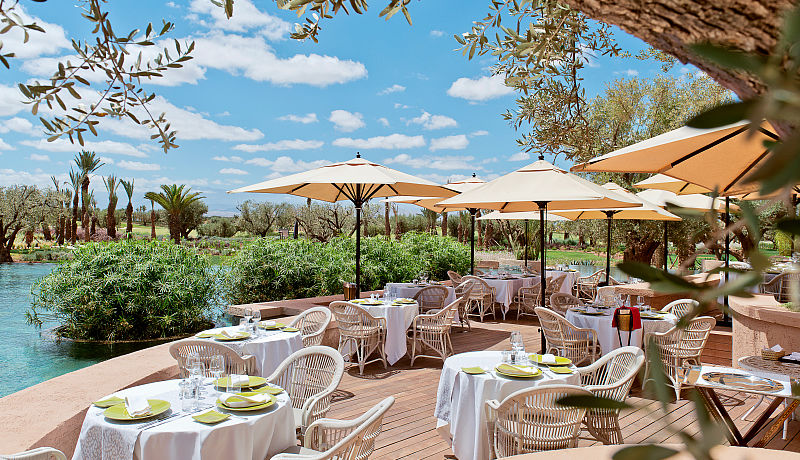 L'Olivier Restaurant im Fairmont Royal Palm, Marrakesch / Golfreisen Marokko