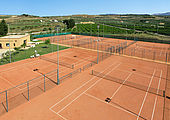 Tennis im Verdura Golf Spa Resort auf Sizilien, Italien