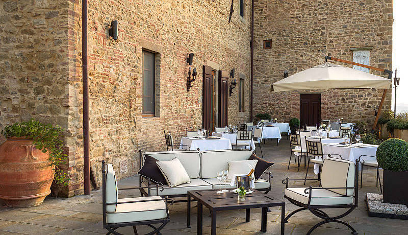 Restaurant La Rocca im Hotel Il Castelfalfi, Toskana / Golfreisen Italien